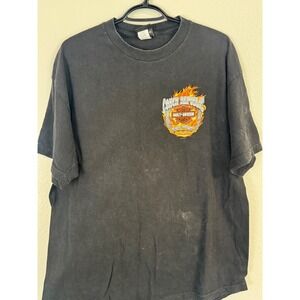 Harley-Davidson Key West Florida T-Shirt Mens‎ XL Black Conch Republic 2014 Map